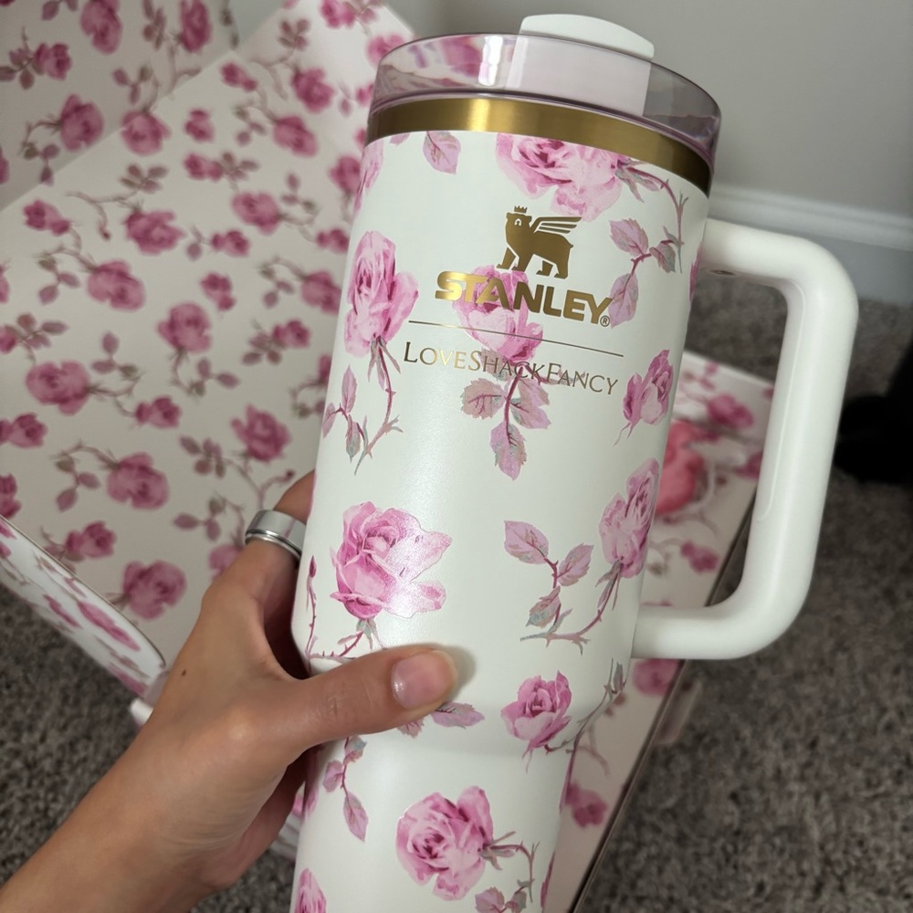 Stanley Pink and White Insulated Water Bottle